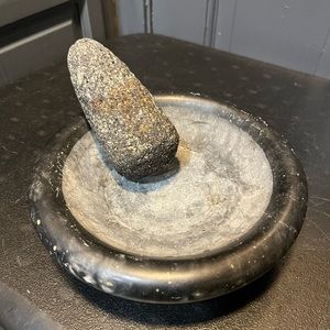 Vintage Rare Granite Mortar & Pestle Set Very Heavy Made Italy…